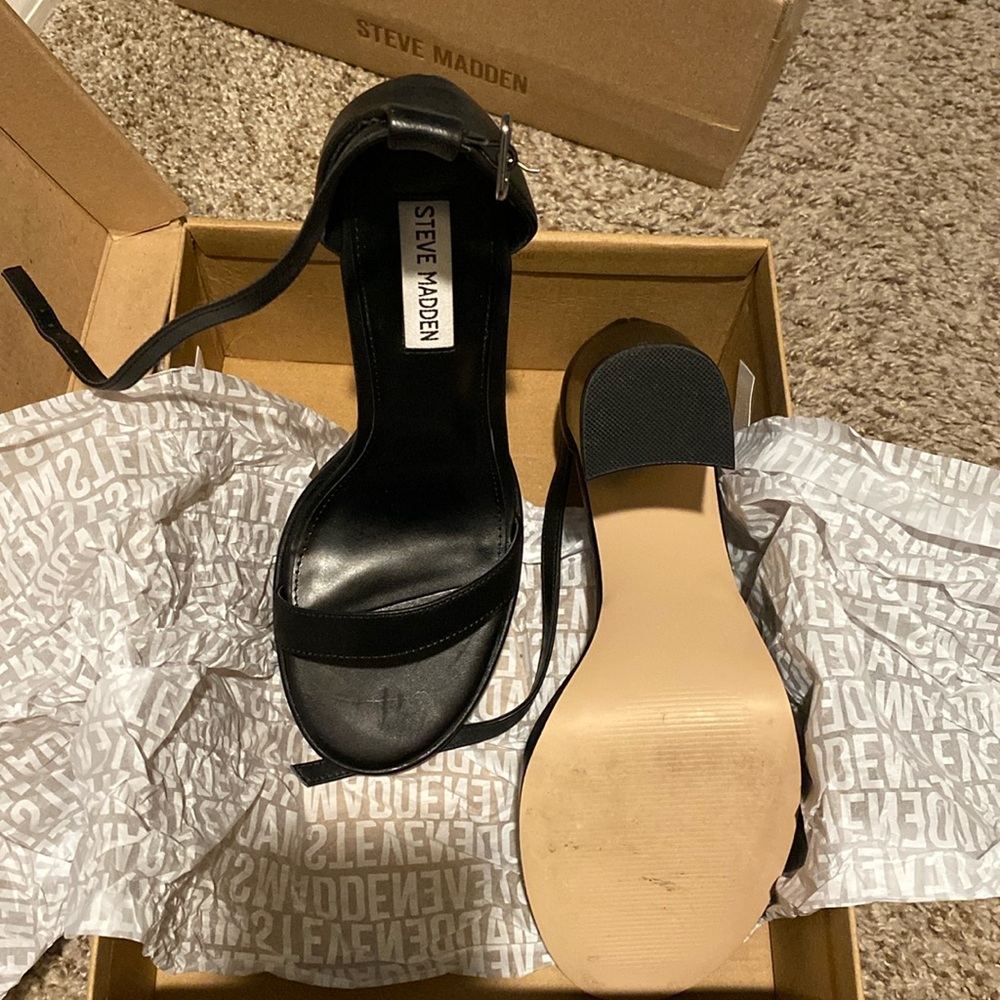 Steve Madden Black Heels worn One 9.5